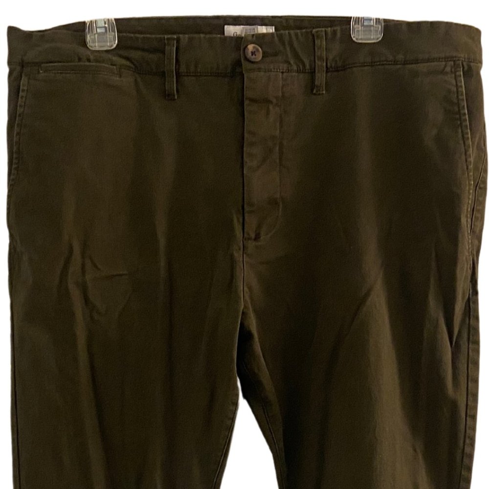 Goodfellow & Co. brown Hennepin Chino taper ankle midrise pants sz 38 x 27 - Picture 6 of 8
